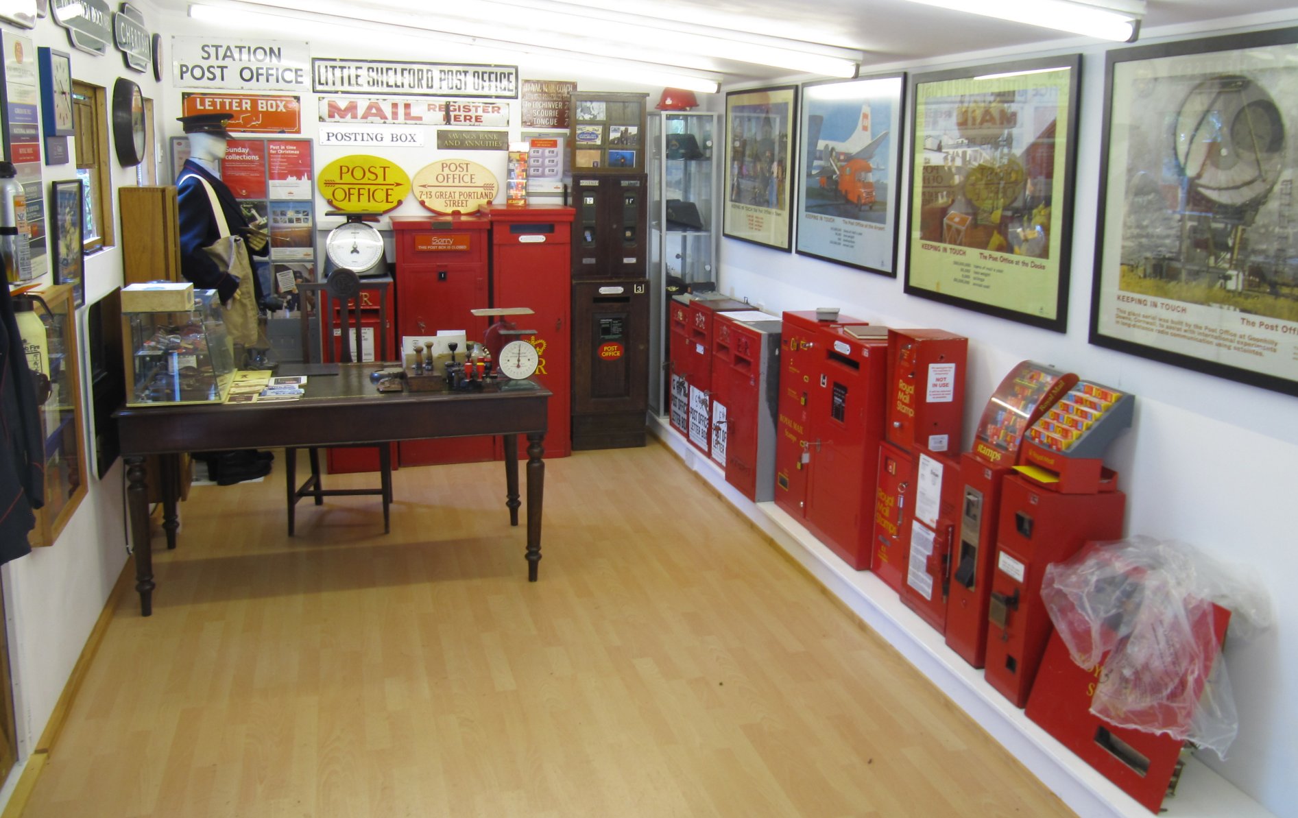 Shed 2 interior with exhibits